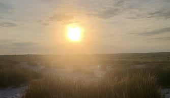 Sunrise on golf course